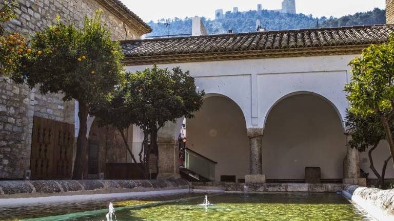 Derrumbe en el patio de abluciones de La Magdalena