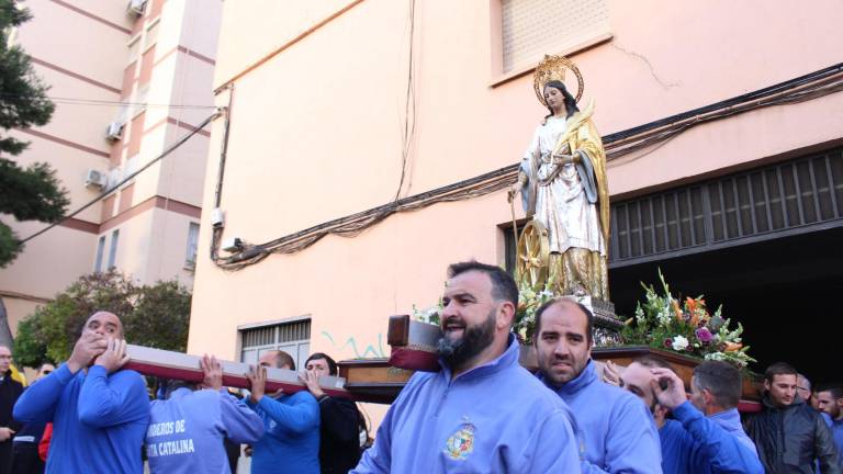 Solo un fugaz abrazo con Santa Catalina