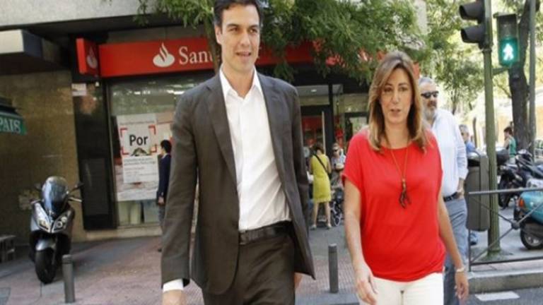Sánchez y Díaz escenifican el apoyo de la generación andaluza