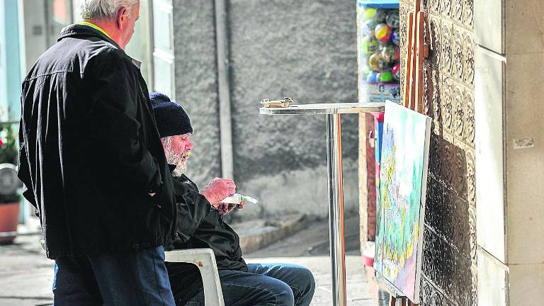 El color del artista callejero