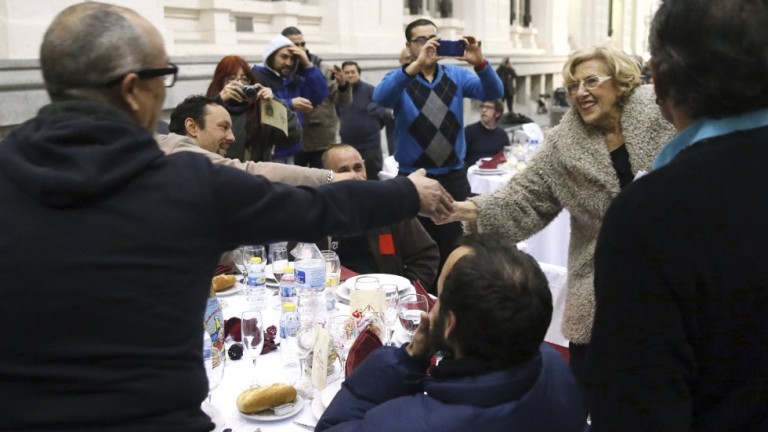 Banquete por todo lo alto para los “sin techo” de Madrid