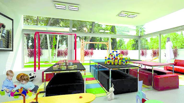 Un Edén infantil para la terraza de un hospital