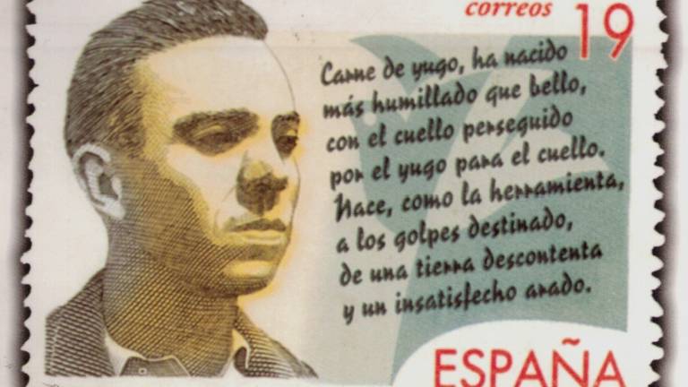 Sello de Correos de 1995 conmemorativo de Miguel Hernández
