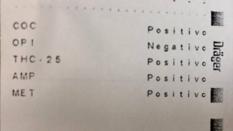 Positivo en cuatro drogas distintas