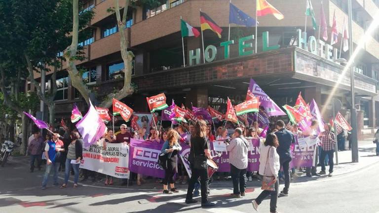 Sonora protesta de las camareras de piso