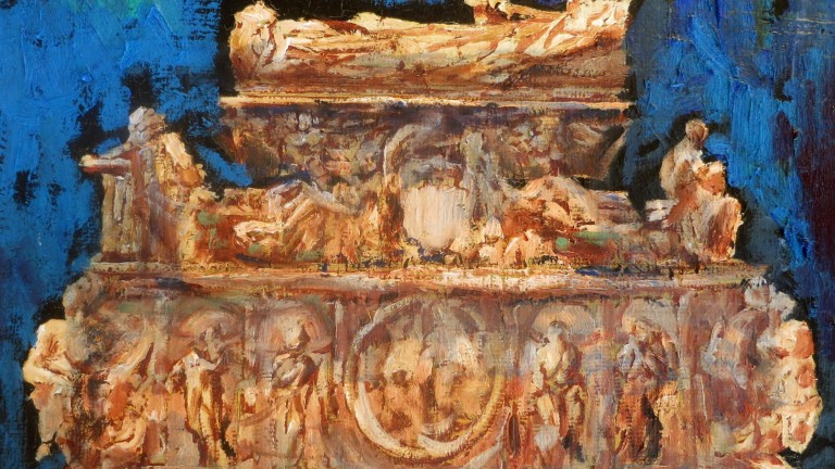 Miguel Ángel López pinta los detalles de la Capilla Real