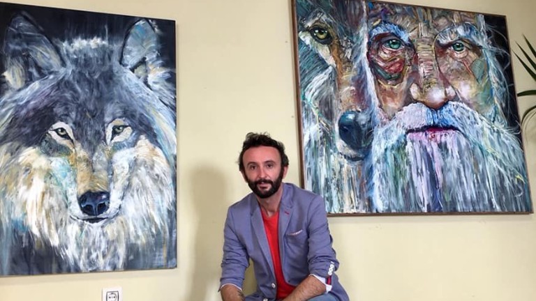 Arte con Raúl Rodríguez en el hogar del jubilado