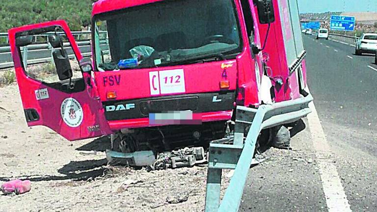 Los Bomberos sufren un accidente cuando volvían de prestar auxilio en otro