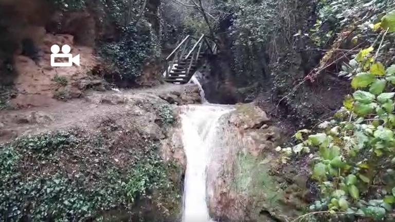 Así lucen las Chorreras de Valdepeñas tras las lluvias