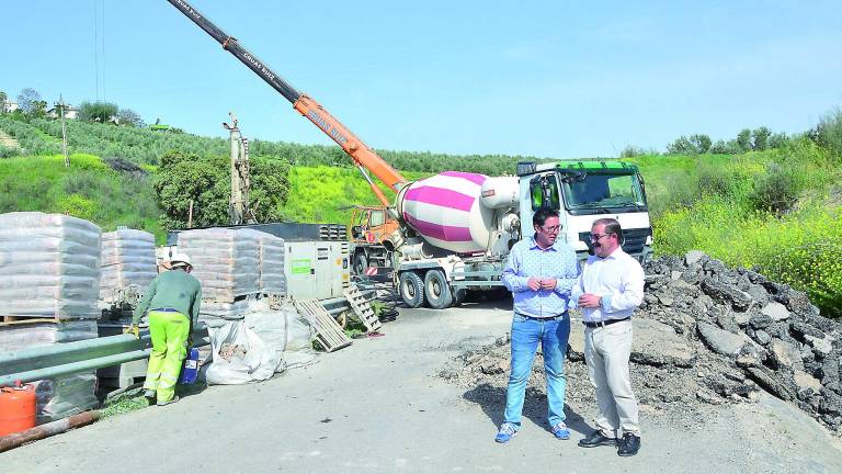 Obras de emergencia en la JA-6107 por las fuertes lluvias