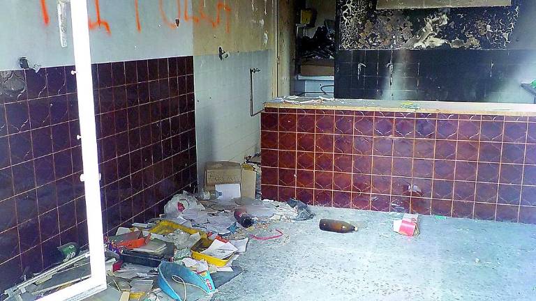 Destrozos en una antigua churrería